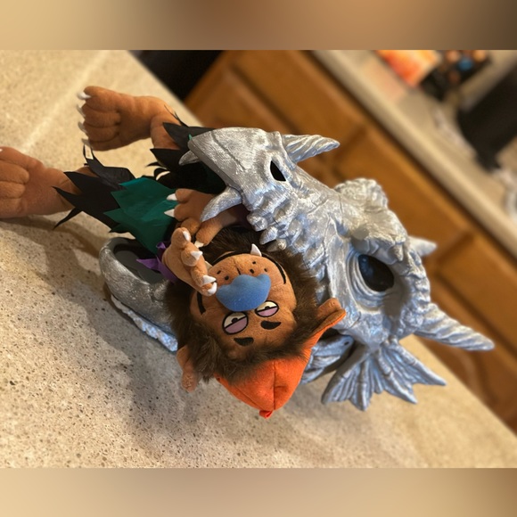 Monster Bash Werewolf 1997 Plush & Dragon Skull Candy Bowl -Bundle - Picture 3 of 16